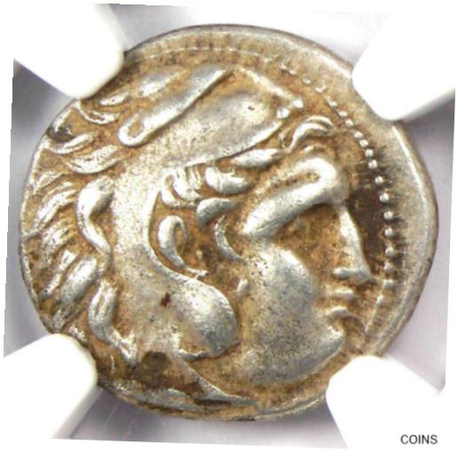  アンティークコイン コイン 金貨 銀貨  [送料無料] Greek Thrace Lysimachus Alexander AR Drachm Coin 305-281 BC Certified NGC XF
