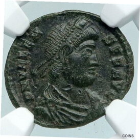 【極美品/品質保証書付】 アンティークコイン コイン 金貨 銀貨 [送料無料] VALENS Ancient OLD 364 AD Eastern Roman Empire CHRISTIAN CHI-RO Coin NGC i89418