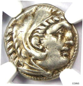 【極美品/品質保証書付】 アンティークコイン コイン 金貨 銀貨 [送料無料] Alexander the Great AR Drachm Zeus Greek Macedon Coin 336-323 BC - NGC Choice VF
