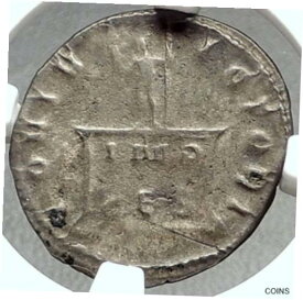 【極美品/品質保証書付】 アンティークコイン コイン 金貨 銀貨 [送料無料] GALLIENUS Authentic Ancient 258AD Lyons Roman Coin JUPITER on CIPPUS NGC i68134