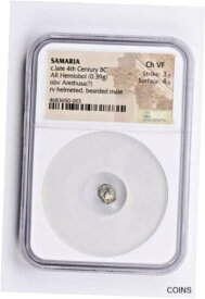 サマリア AR ヘミオボル 紀元前 4 世紀後半 NGC Ch VF Stk: 3/5 Sur: 4/5 Witter CoinSamaria AR Hemiobol Late 4th Century BC NGC Ch VF Stk: 3/5 Sur: 4/5 Witter Coin