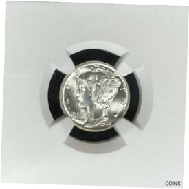 【極美品/品質保証書付】 アンティークコイン コイン 金貨 銀貨 [送料無料] 1945 MERCURY SILVER DIME ~ NGC - MS 65 ~BEAUTIFUL COIN~ REF#72-025