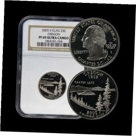 【極美品/品質保証書付】 アンティークコイン コイン 金貨 銀貨 [送料無料] UNITED STATES. 2005, 25 Cents - NGC PF69 - Oregon Quarter