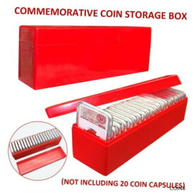【極美品/品質保証書付】 アンティークコイン コイン 金貨 銀貨 [送料無料] NGC Official Red Plastic Slab Coin Hold Box 20 Certified Graded Coins Storage