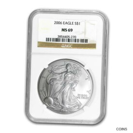 【極美品/品質保証書付】 アンティークコイン コイン 金貨 銀貨 [送料無料] 2006 Silver American Eagle MS-69 NGC - SKU #23669