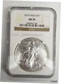 【極美品/品質保証書付】 アンティークコイン コイン 金貨 銀貨 [送料無料] 2014 American Silver Eagle PROOF MS70 NGC Coin (DS621)