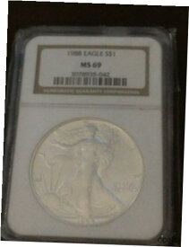 【極美品/品質保証書付】 アンティークコイン 銀貨 1988 American Silver Eagle - NGC MS69 - Fresh Bright M118 [送料無料] #sot-wr-011093-2396