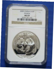 【極美品/品質保証書付】 アンティークコイン コイン 金貨 銀貨 [送料無料] China - 2009 10 Yuan Silver Panda Coin (NGC MS69)