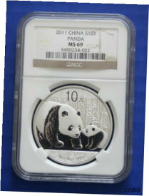 【極美品/品質保証書付】 アンティークコイン 銀貨 China - 2011 10 Yuan Silver Panda Coin (NGC MS69) [送料無料] #sct-wr-011093-8014