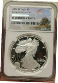 【極美品/品質保証書付】 アンティークコイン コイン 金貨 銀貨 [送料無料] 2022 - W NGC PF70 Silver Eagle Congratulations LIMITED EDITION WW2 Iwo Jima !!!