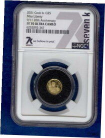 【極美品/品質保証書付】 アンティークコイン コイン 金貨 銀貨 [送料無料] 2021 Cook Islands $5 Gold Miss Liberty 9/11 20th Anniversary Coin NGC PF70 U.C