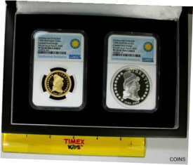 【極美品/品質保証書付】 アンティークコイン コイン 金貨 銀貨 [送料無料] 1795-2020 Proof Capped Bust Smithsonian 2 oz Silver & 3/4 oz Gold NGC PF 70 UC