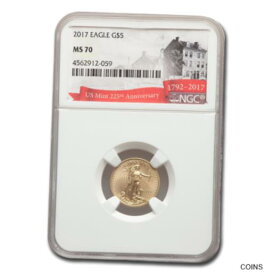 【極美品/品質保証書付】 アンティークコイン コイン 金貨 銀貨 [送料無料] 2017 1/10 oz American Gold Eagle MS-70 NGC - SKU#212252