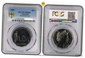 【極美品/品質保証書付】 アンティークコイン コイン 金貨 銀貨 [送料無料] 2005 Australia Remembrance 50c Coin PCGS Graded MS66