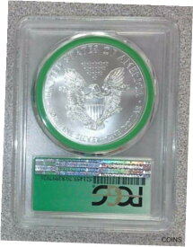【極美品/品質保証書付】 アンティークコイン コイン 金貨 銀貨 [送料無料] 2014 Silver American Eagle PCGS MS70 Green Slab From Monster Sealed Box (026)