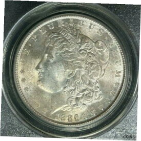 【極美品/品質保証書付】 アンティークコイン 銀貨 1886 MORGAN SILVER DOLLAR ~ PCGS MS 63 OLD GREEN ~BEAUTIFUL COIN~ REF#1967 [送料無料] #sct-wr-011132-4588