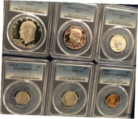 【極美品/品質保証書付】 アンティークコイン コイン 金貨 銀貨 [送料無料] 1976 S US Bicentennial Silver Coin Lot of 6 PCGS PR69DCAM PQ High Grade Coins!