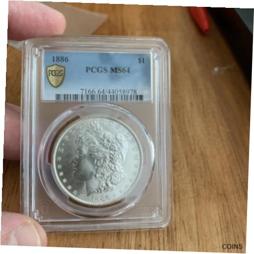 アンティークコイン コイン 金貨 銀貨 [送料無料] PCGS 1886 P Morgan Silver Dollar MS64 MS 64 In New Holder Very Nice Coin!!!!のサムネイル