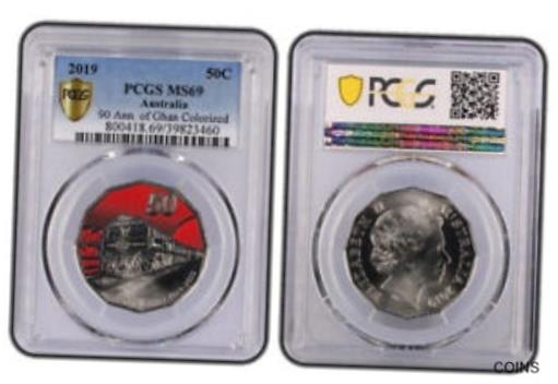 アンティークコイン コイン 金貨 銀貨 [送料無料] 2019 90Ann. Of The Ghan Colorized 50c Coin PCGS MS69