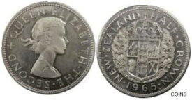 【極美品/品質保証書付】 アンティークコイン コイン 金貨 銀貨 [送料無料] 1965 NEW ZEALAND 1/2 CROWN PCGS PL64 PROOF LIKE BEAUTIFUL GRADED COIN
