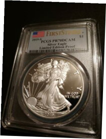【極美品/品質保証書付】 アンティークコイン コイン 金貨 銀貨 [送料無料] 2019-S Limited Edition Proof Set $1 American Silver Eagle PCGS PR70DCAM FS Flag