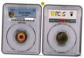 【極美品/品質保証書付】 アンティークコイン コイン 金貨 銀貨 [送料無料] 2012 Australia Remembrance Day Red Poppy $2 Coin PCGS MS66 #3725