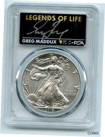 【極美品/品質保証書付】 アンティークコイン コイン 金貨 銀貨 [送料無料] 2016 (S) $1 American Silver Eagle PCGS PSA MS70 Legends of Life Greg Maddux