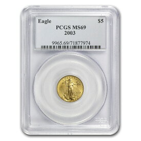 【極美品/品質保証書付】 アンティークコイン コイン 金貨 銀貨 [送料無料] 2003 1/10 oz American Gold Eagle MS-69 PCGS - SKU#11267