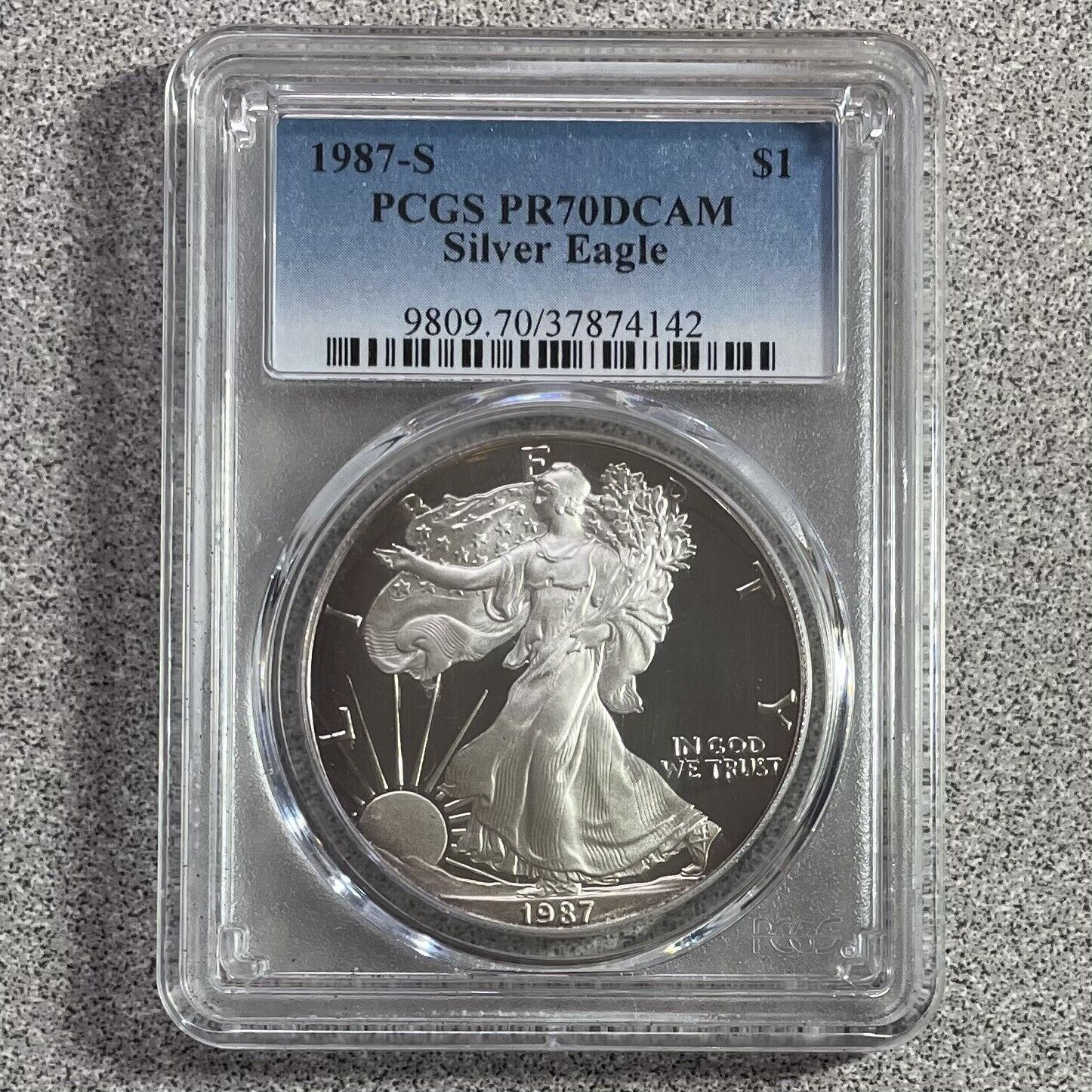  アンティークコイン コイン 金貨 銀貨  [送料無料] 1987-S American Silver Eagle PCGS PR70DCAM