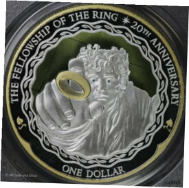 【極美品/品質保証書付】 アンティークコイン コイン 金貨 銀貨 [送料無料] 2021 New Zealand $1 Proof Silver Frodo-Gilt Lord of Rings 20th PCGS PR70 DCAM
