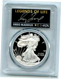 【極美品/品質保証書付】 アンティークコイン コイン 金貨 銀貨 [送料無料] 2020 W $1 Proof American Silver Eagle PCGS PR70DCAM Legends of Life Greg Maddux