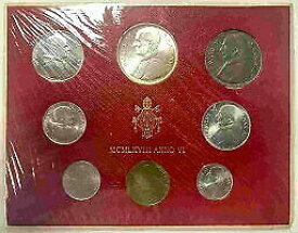 【極美品/品質保証書付】 アンティークコイン コイン 金貨 銀貨 [送料無料] With Quality Assurance Antique Coin NGC PCGS Vatican City Mint Set MCMLXVI