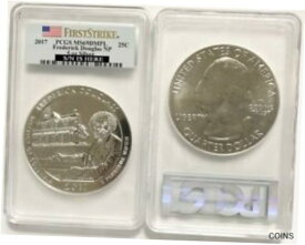 【極美品/品質保証書付】 アンティークコイン コイン 金貨 銀貨 [送料無料] 2017 5 oz Silver ATB Frederick Douglas National Site Coin PCGS MS69 DMPL FS