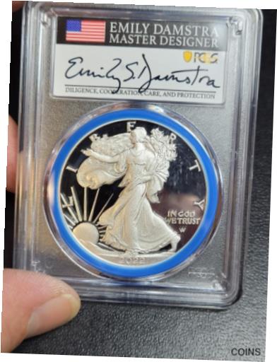 アンティークコイン コイン 金貨 銀貨 [送料無料] 2022 W Silver Eagle PCGS PR70DCAM Emily Damstra Mint Engraver Series