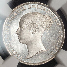 【極美品/品質保証書付】 アンティークコイン コイン 金貨 銀貨 [送料無料] 1855, Great Britain, Queen Victoria. Silver 6 Pence Coin. Proof-Like! NGC MS-64!
