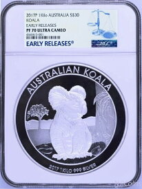【極美品/品質保証書付】 アンティークコイン コイン 金貨 銀貨 [送料無料] 2017 Koala PROOF 1 Kilo $30 Pure Silver Coin Kilogram NGC PF70 MINTAGE 300 ER
