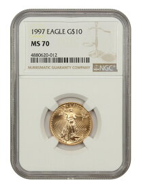 【極美品/品質保証書付】 アンティークコイン 金貨 1997 Gold Eagle $10 NGC MS70 - American Gold Eagle AGE [送料無料] #got-wr-011201-18702