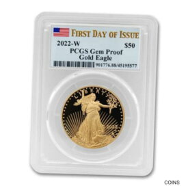 【極美品/品質保証書付】 アンティークコイン 金貨 2022 W 1 oz Proof Gold American Eagle Coin Gem Proof First Day of Issue PCGS [送料無料] #gct-wr-011201-2250