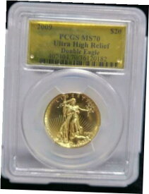 【極美品/品質保証書付】 アンティークコイン 金貨 2009 US $20 Double Eagle Gold Coin PCGS MS70 Ultra High Relief Limited Edition [送料無料] #gct-wr-011201-314