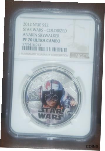 【極美品/品質保証書付】 アンティークコイン コイン 金貨 銀貨 [送料無料] 2012 Star Wars NGC PF 70 NIUE 1oz Silver $2 