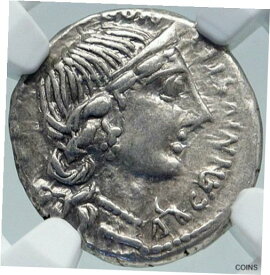 【極美品/品質保証書付】 アンティークコイン コイン 金貨 銀貨 [送料無料] Roman Republic SULLA TIME 82BC Ancient Rome Silver Coin ANNA CHARIOT NGC i86392