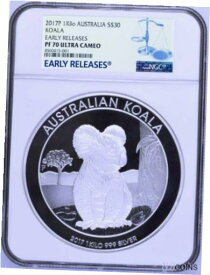 【極美品/品質保証書付】 アンティークコイン コイン 金貨 銀貨 [送料無料] 2017 Koala PROOF 1 Kilo $30 Pure Silver Coin Kilogram NGC PF70 MINTAGE 300 ER