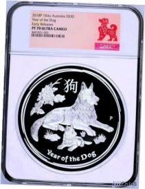 【極美品/品質保証書付】 アンティークコイン 銀貨 2018 Australia Lunar Year of the DOG 1 Kilo PROOF Silver $30 Coin NGC PF 70 [送料無料] #sct-wr-011201-9854