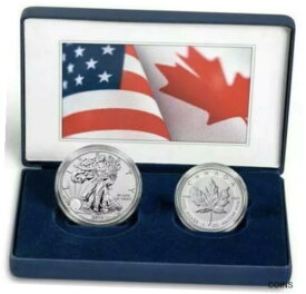 【極美品/品質保証書付】 アンティークコイン コイン 金貨 銀貨 [送料無料] 2019 Pride of Two Nations Silver Limited Edition 2 Coin US Set