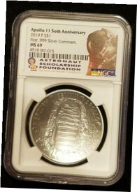 【極美品/品質保証書付】 アンティークコイン コイン 金貨 銀貨 [送料無料] 2019-P $1 Silver Dollar Coin Apollo 11 50th Anniversary NGC MS69 with OGP