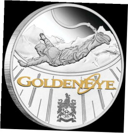 【極美品/品質保証書付】 アンティークコイン コイン 金貨 銀貨 [送料無料] 2020 JAMES BOND GoldenEye 25th Ann. 1oz SILVER PROOF $1 COIN Mint Cert # 007