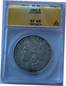 【極美品/品質保証書付】 アンティークコイン コイン 金貨 銀貨 [送料無料] 1882 P Philadelphia Morgan Silver Dollar - Coin Graded ANACS EF 45 Details #822