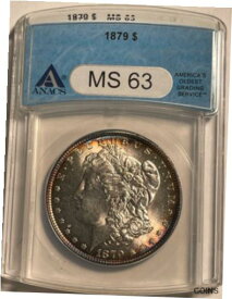 【極美品/品質保証書付】 アンティークコイン コイン 金貨 銀貨 [送料無料] 1879 Morgan silver dollar ANACS MS63 (#13624) premium coin with little colorful