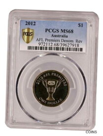 【極美品/品質保証書付】 アンティークコイン コイン 金貨 銀貨 [送料無料] 2012 Australian Decimal $1 Coin PCGS Grade Uncirculated MS68 AFL Premiers