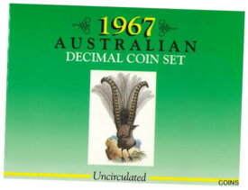 【極美品/品質保証書付】 アンティークコイン コイン 金貨 銀貨 [送料無料] Australia 1967 Decimal 5-Coin UNC Year Set in Sherwood Folder